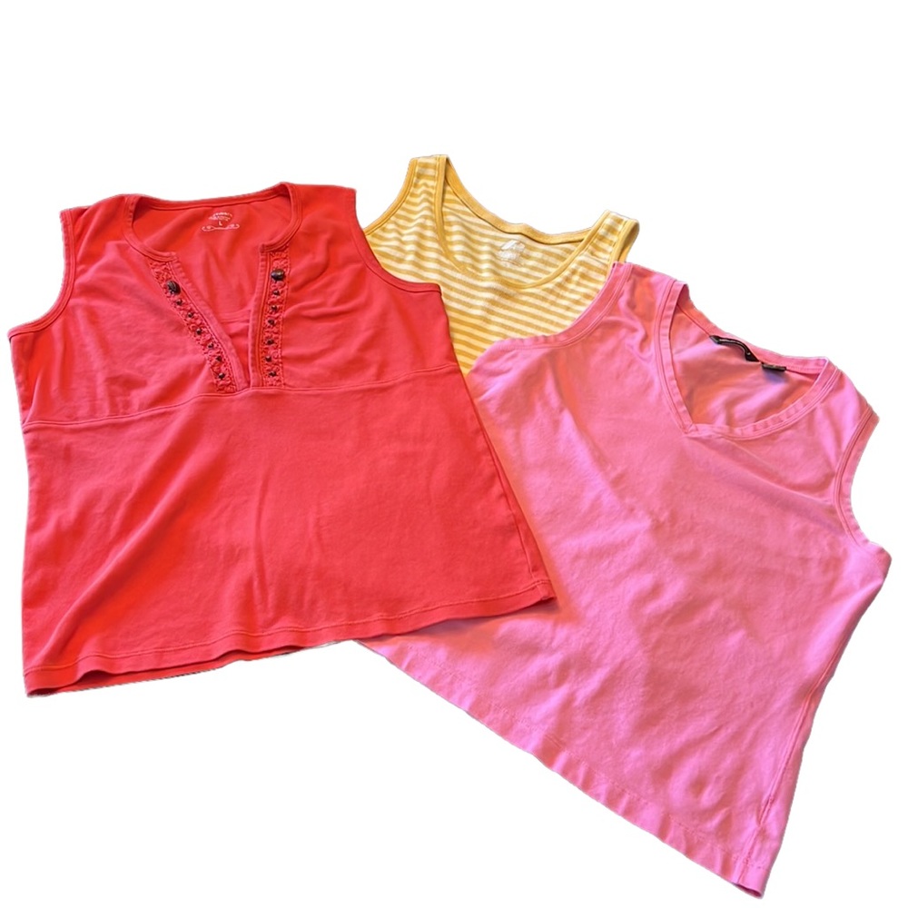 Bundle 3 Women’s sleeveless tank tops Eddie Bauer Dress Barn L  &Pros…